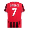 Maillot de Supporter AC Milan Gimenez 7 Domicile 2024-25 Pour Homme